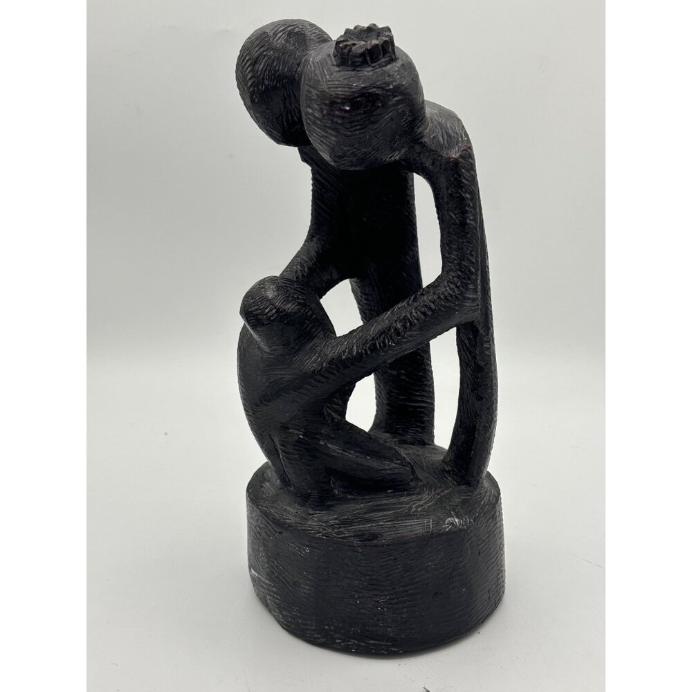 Vintage MCM Abstract Family Sculpture Carved Mid Century Modern 9.5" - Picture 15 of 15